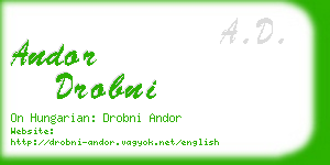 andor drobni business card